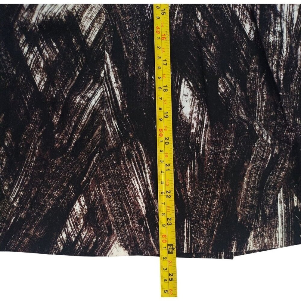 Jones New York Collection Brown & White Abstract Print A-Line Skirt Sz 10 Womens - Picture 6 of 6
